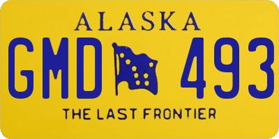 AK license plate GMD493