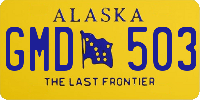 AK license plate GMD503