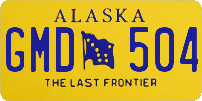 AK license plate GMD504