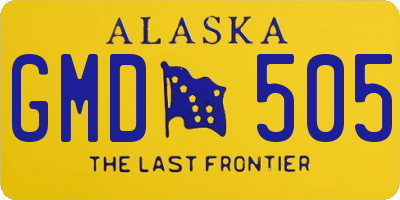 AK license plate GMD505