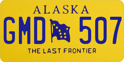 AK license plate GMD507
