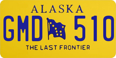 AK license plate GMD510