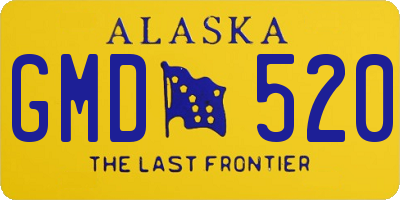 AK license plate GMD520