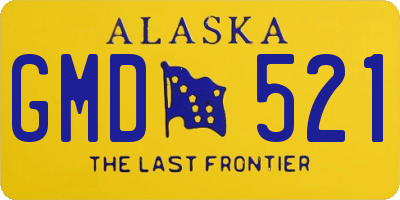 AK license plate GMD521