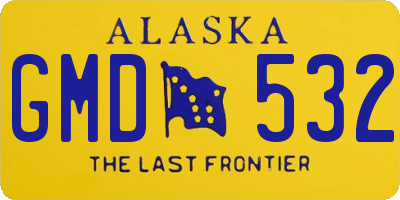 AK license plate GMD532