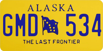 AK license plate GMD534