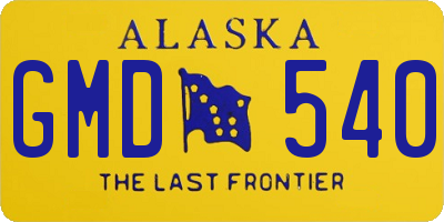 AK license plate GMD540