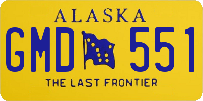AK license plate GMD551