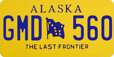 AK license plate GMD560