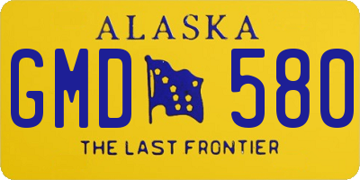 AK license plate GMD580