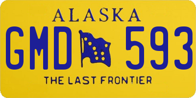 AK license plate GMD593