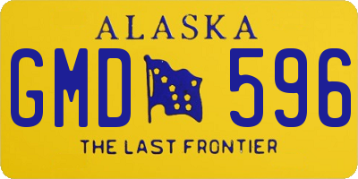 AK license plate GMD596