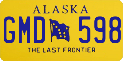 AK license plate GMD598