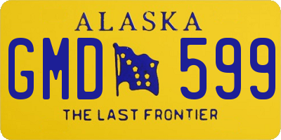 AK license plate GMD599