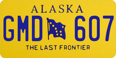 AK license plate GMD607