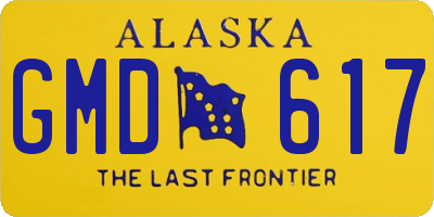 AK license plate GMD617