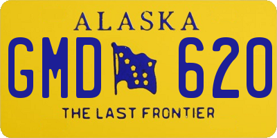 AK license plate GMD620
