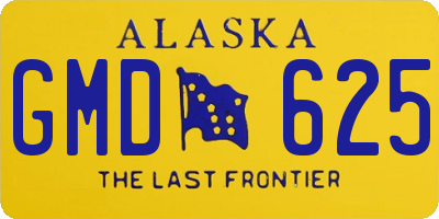 AK license plate GMD625