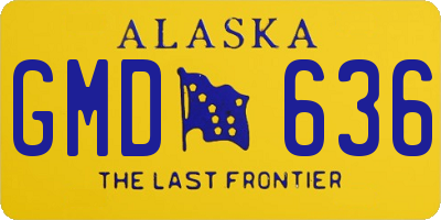 AK license plate GMD636