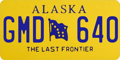 AK license plate GMD640