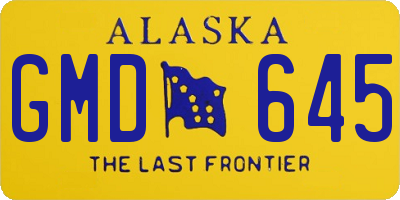 AK license plate GMD645