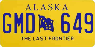 AK license plate GMD649