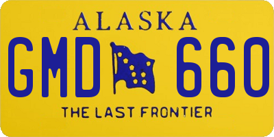 AK license plate GMD660