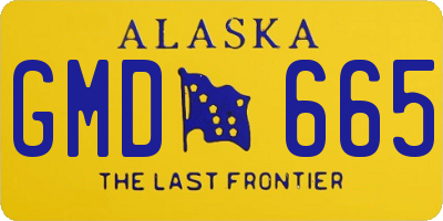 AK license plate GMD665