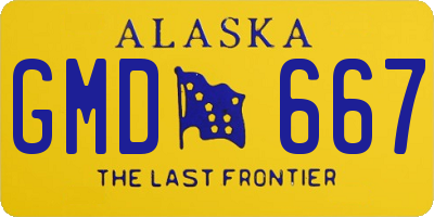 AK license plate GMD667