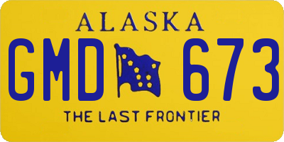 AK license plate GMD673