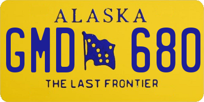 AK license plate GMD680
