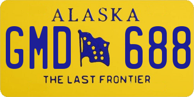 AK license plate GMD688