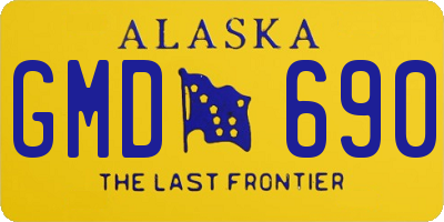 AK license plate GMD690
