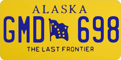 AK license plate GMD698