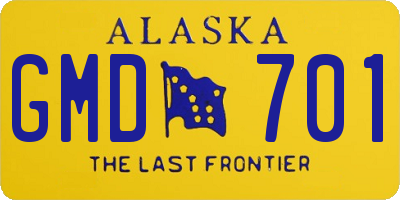 AK license plate GMD701