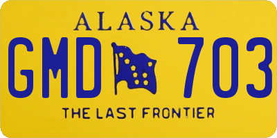 AK license plate GMD703