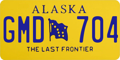 AK license plate GMD704