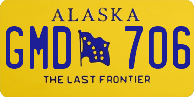 AK license plate GMD706