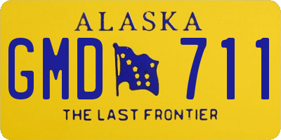 AK license plate GMD711