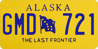 AK license plate GMD721