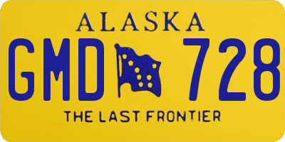 AK license plate GMD728