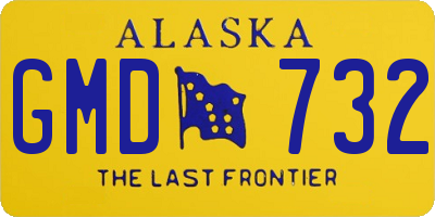 AK license plate GMD732