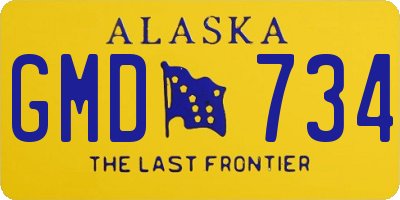 AK license plate GMD734