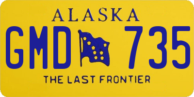 AK license plate GMD735