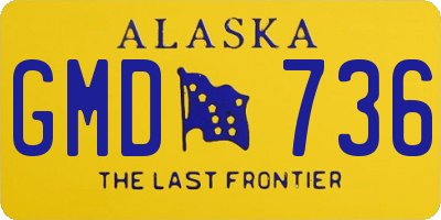 AK license plate GMD736