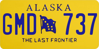 AK license plate GMD737