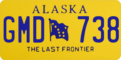 AK license plate GMD738