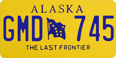 AK license plate GMD745