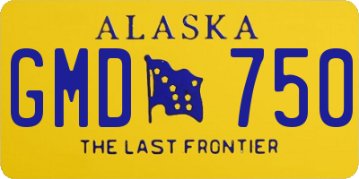 AK license plate GMD750
