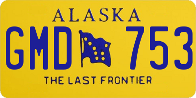 AK license plate GMD753